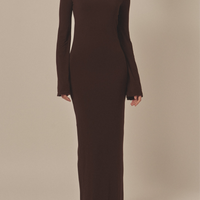 AuraFit Padded Maxi Dress / 枯茶(brown)