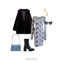 elegant square neck dress