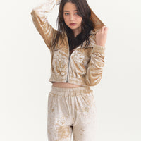 luxe velour crop sweater