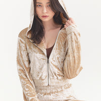 luxe velour crop sweater