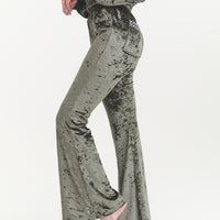luxe velour stretch flare pants