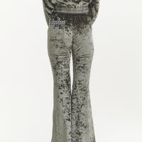 luxe velour stretch flare pants