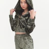 luxe velour crop sweater