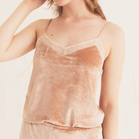milky velour camisole