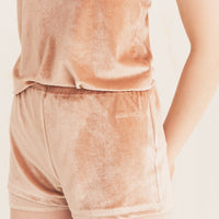 milky velour shorts