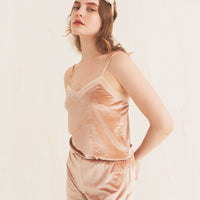 milky velour camisole