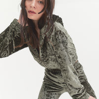 luxe velour crop sweater