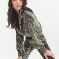luxe velour crop sweater