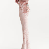 luxe velour stretch flare pants