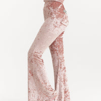 luxe velour stretch flare pants