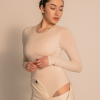 AuraFit Padded Bodysuit / 胡粉(off white)