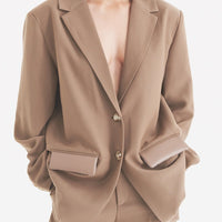 luxe padded blazer jacket