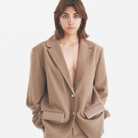 luxe padded blazer jacket