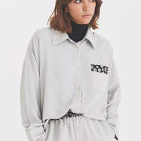 chiffon pleats shirt