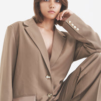 luxe padded blazer jacket