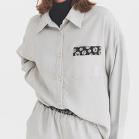 chiffon pleats shirt