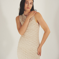 Ocean Breeze Elegant Knit Dress / 胡粉(off white)