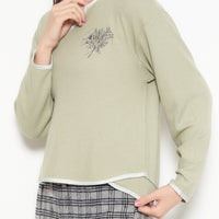 waffle sleeve top