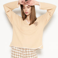 waffle sleeve top