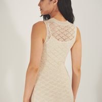 Ocean Breeze Elegant Knit Dress / 胡粉(off white)