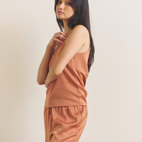 Soft Terra Satin Camisole / 琥珀(orange)
