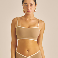 Maple Cross Bra / 白茶(beige)