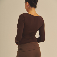 Aurafit V-Line Padded Longsleeve / 焦茶(dark brown)
