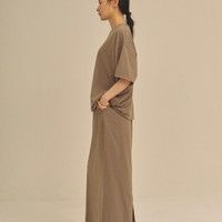 Gentle Line Lounge Skirt / 紫鼠(charcoal)