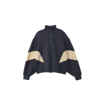dolman full zip jacket / navy