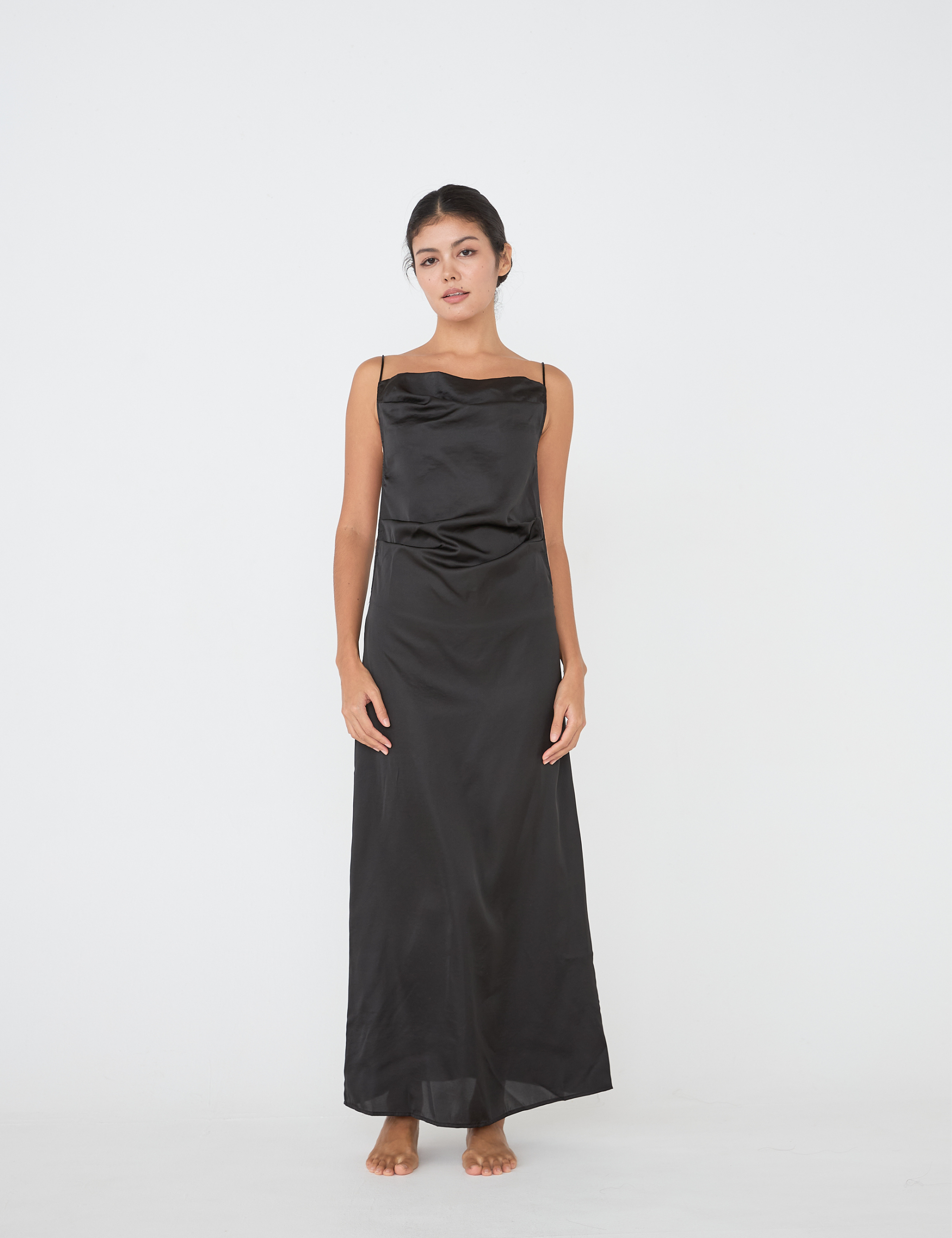 ワンピース AMATERAS elegant satin pleated dress elegant satin pleated dress – AMATERASJAPAN