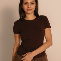 AuraFit Padded Tee / 枯茶(brown)