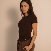 AuraFit Padded Tee / 枯茶(brown)