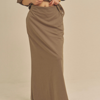 Gentle Line Lounge Skirt / 紫鼠(charcoal)