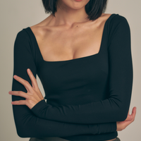 Dreamy×WABISABI long sleeve top / 墨(black)