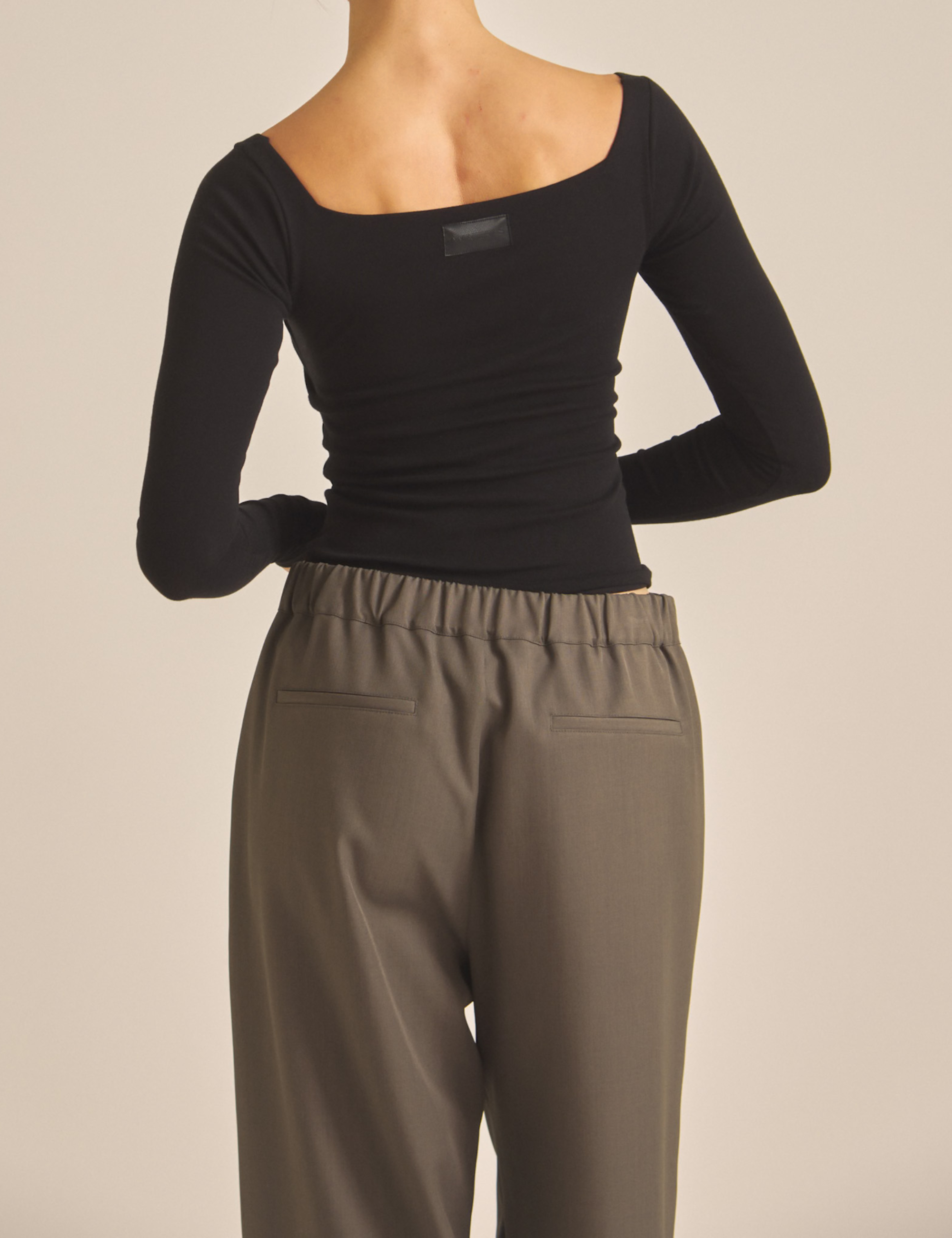 【未使用】DREAMY×WABISABI LONG SLEEVE TOP 薄墨S COMING SOON】Dreamy×WABISABI long sleeve top / 石鼠(stone