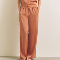 Soft Terra Satin Pants / 琥珀(orange)