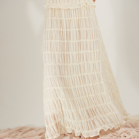 Ocean Breeze Elegant Chiffon Skirt / 胡粉(off white)