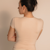 AuraFit Padded Tee / 胡粉(off white)