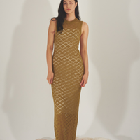 Ocean Breeze Elegant Knit Dress / 抹茶(matcha)
