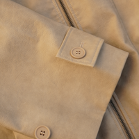 Vegan leather city jacket / 白花(ivory)