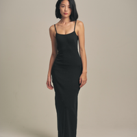 Dreamy×WABISABI style up camisole dress / 墨(black)