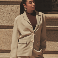 Urban Frame Stone Blazer / 亜麻(sand beige)