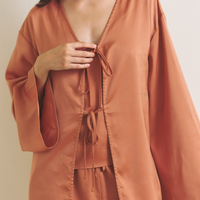 Soft Terra Satin Haori / 琥珀(orange)