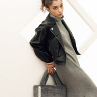 casual fuzzy tote
