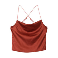 cowl neck satin camisole