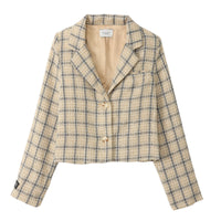 tweed crop blazer jacket