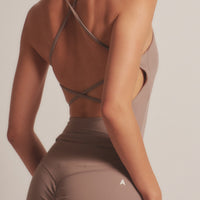 Aura Active Padded Halter Tanktop / 薄色(greige)