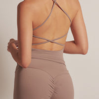 Aura Active Padded Halter Tanktop / 薄色(greige)