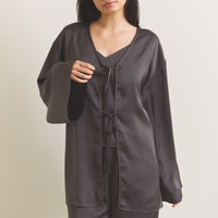 Soft Terra Satin Haori / 枯茶(brown)