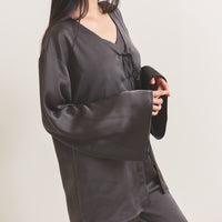 Soft Terra Satin Haori / 枯茶(brown)